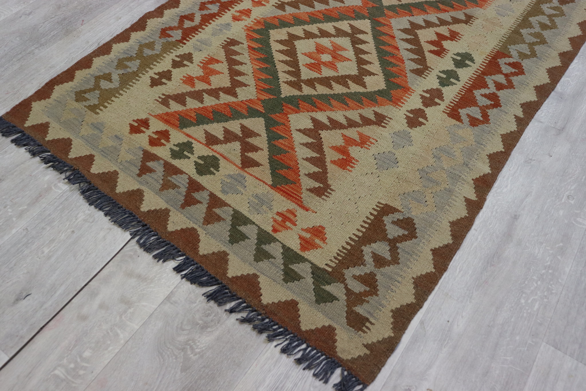 206x102 cm  oriental Handmade nomadic chobi kilim from Afghanistan No: 42