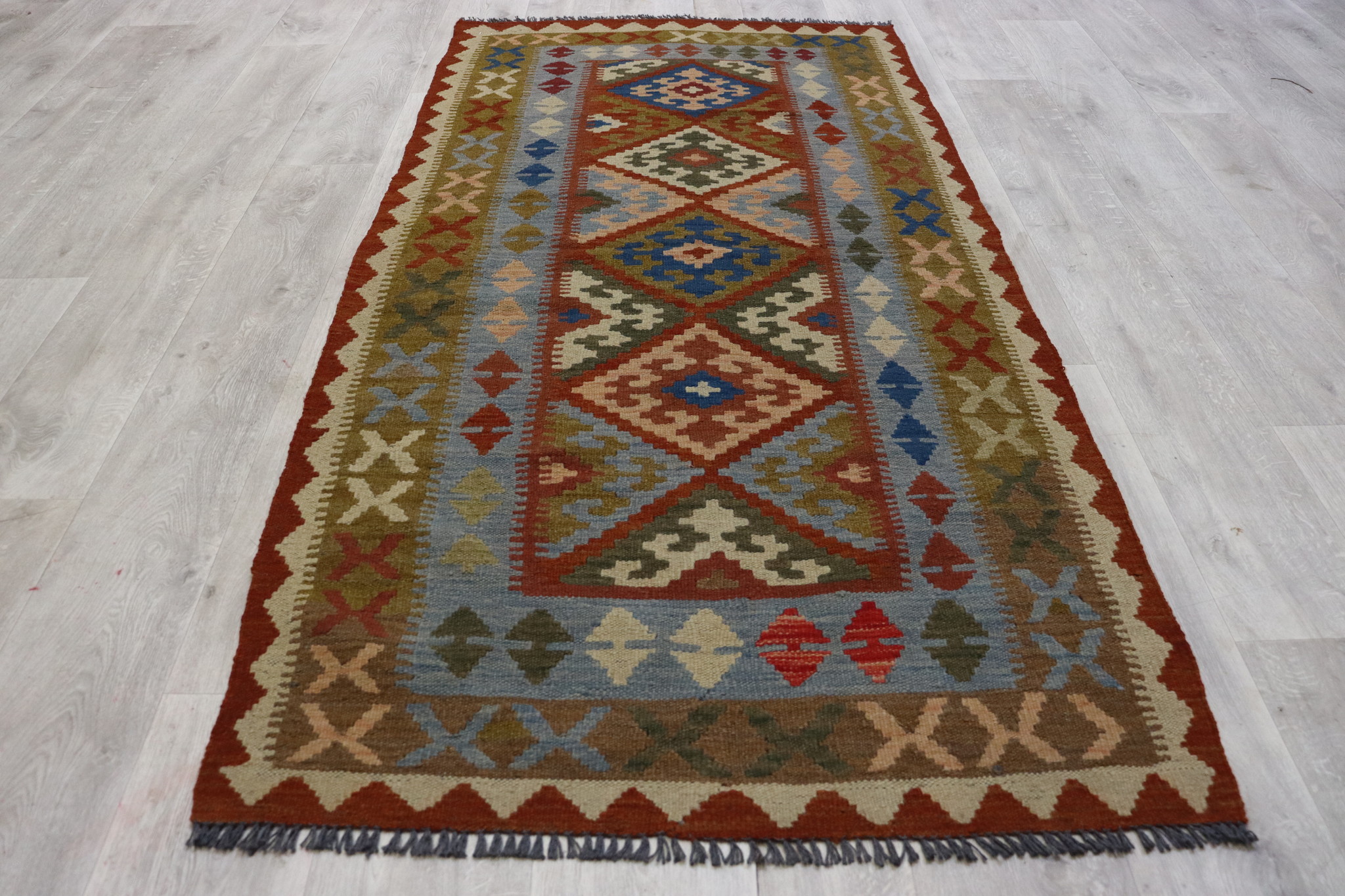 205x103 cm  oriental Handmade nomadic chobi kilim from Afghanistan No: 3534
