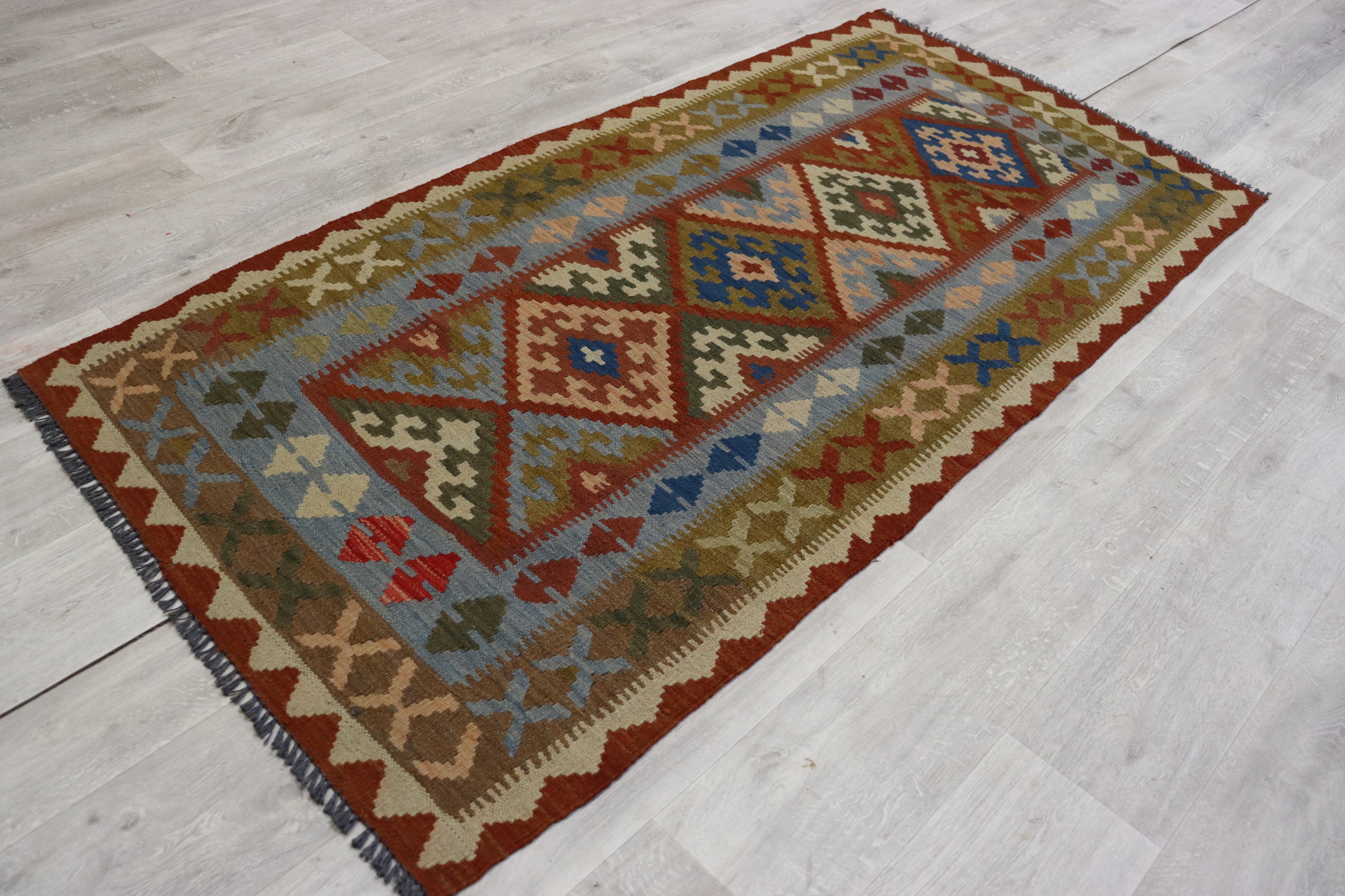 205x103 cm  oriental Handmade nomadic chobi kilim from Afghanistan No: 3534