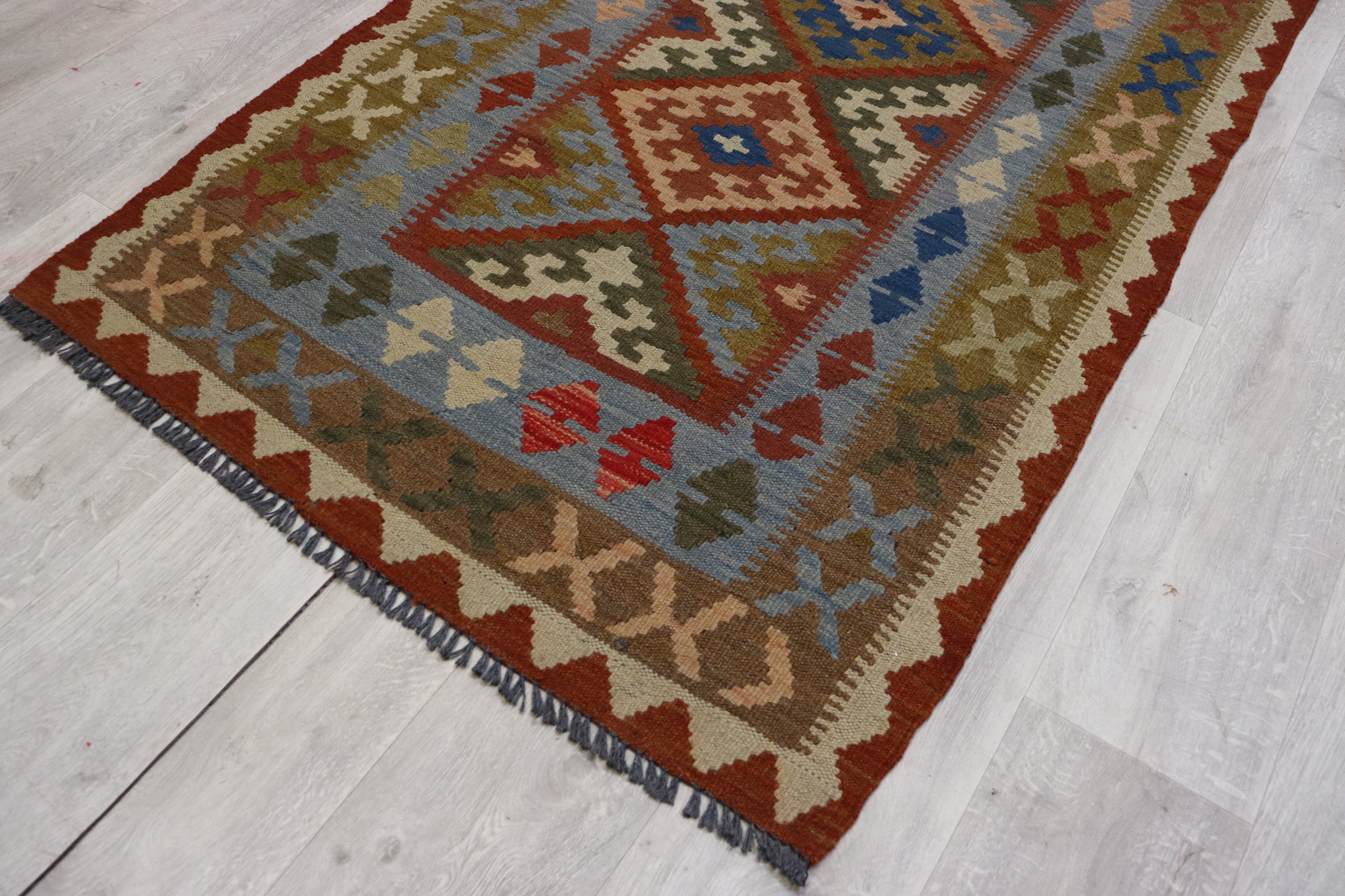 205x103 cm  oriental Handmade nomadic chobi kilim from Afghanistan No: 3534