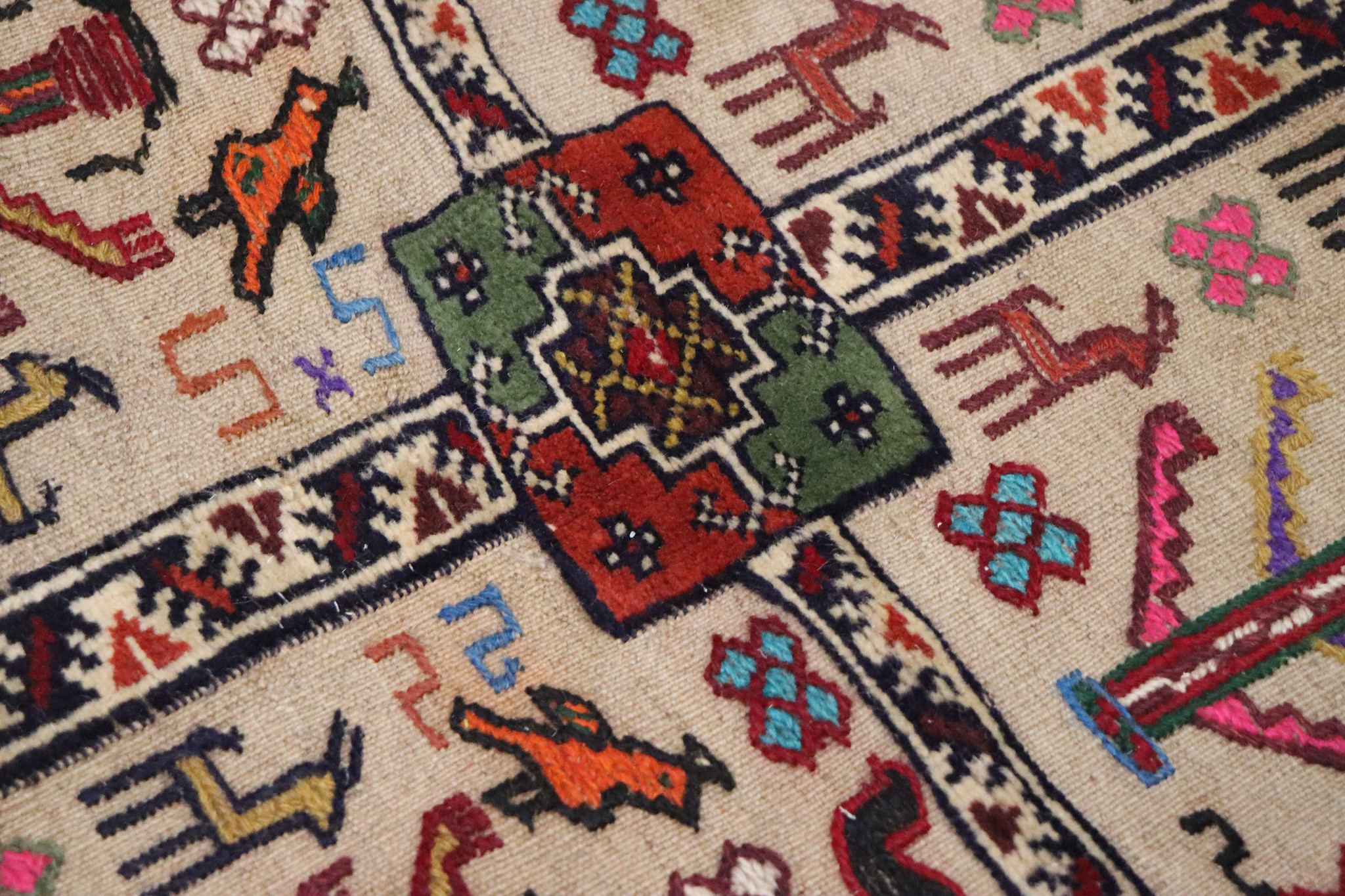 165x100 cm Afghan natural colors nomadic Sumakh  Kilim rug  No: 2014-1