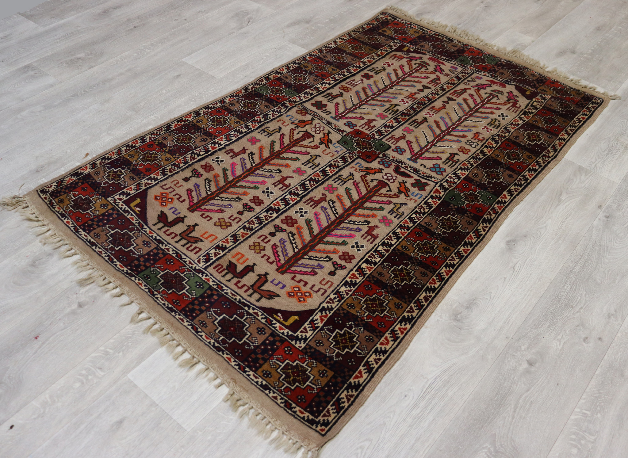 165x100 cm Afghan natural colors nomadic Sumakh  Kilim rug  No: 2014-1
