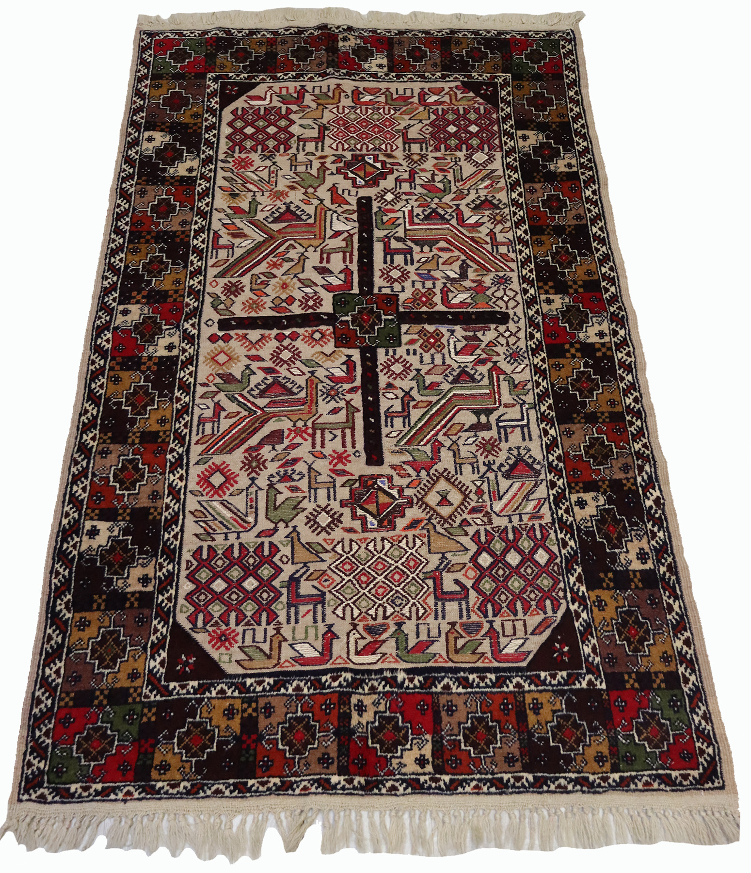 200x115 cm Afghan natural colors nomadic Sumakh  Kilim rug  No: 22A