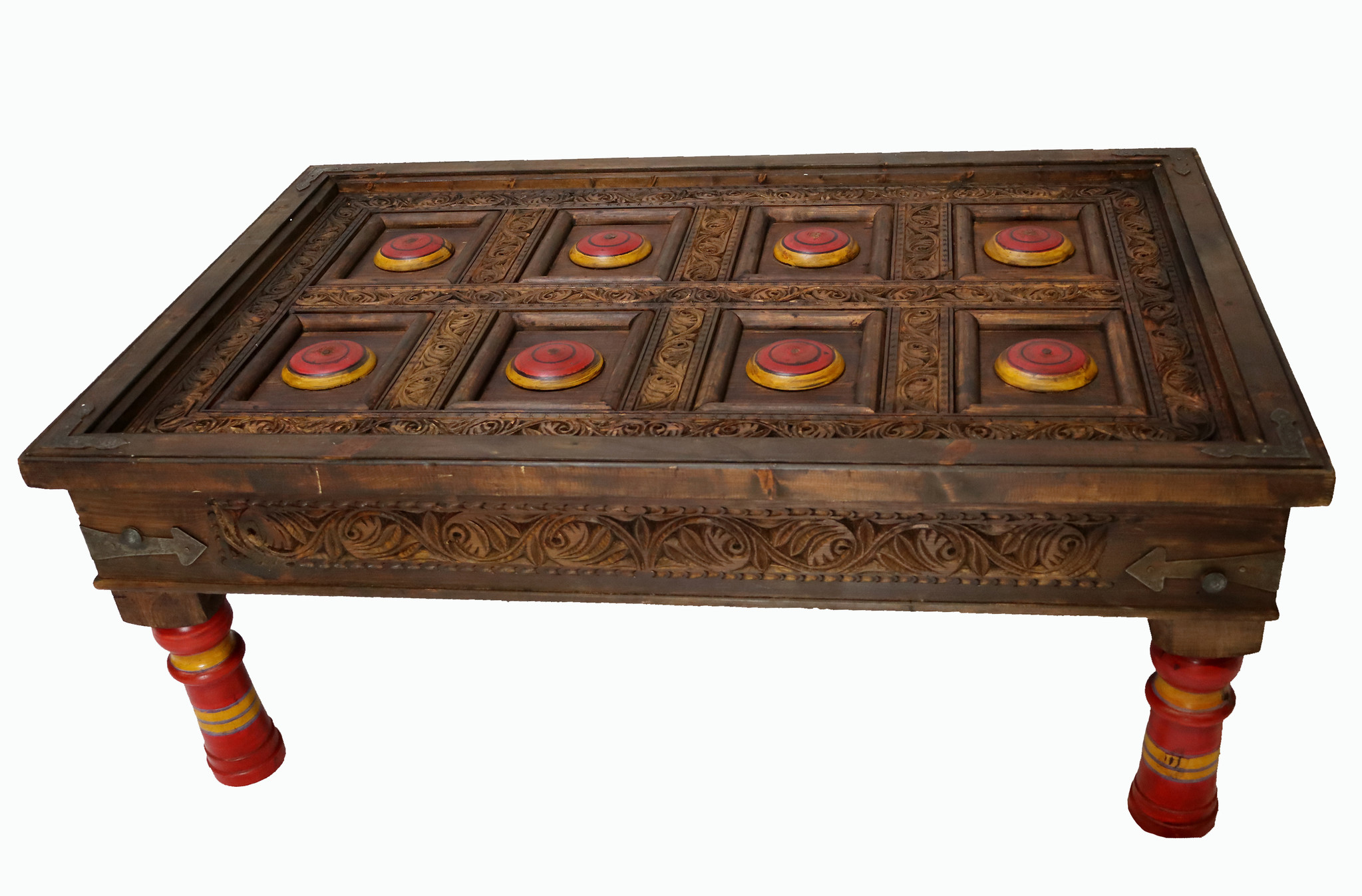 120x80 cm cm antique-look orient colonial solid wood hand-carved table Coffee Table living room table coffee table from Afghanistan RJ