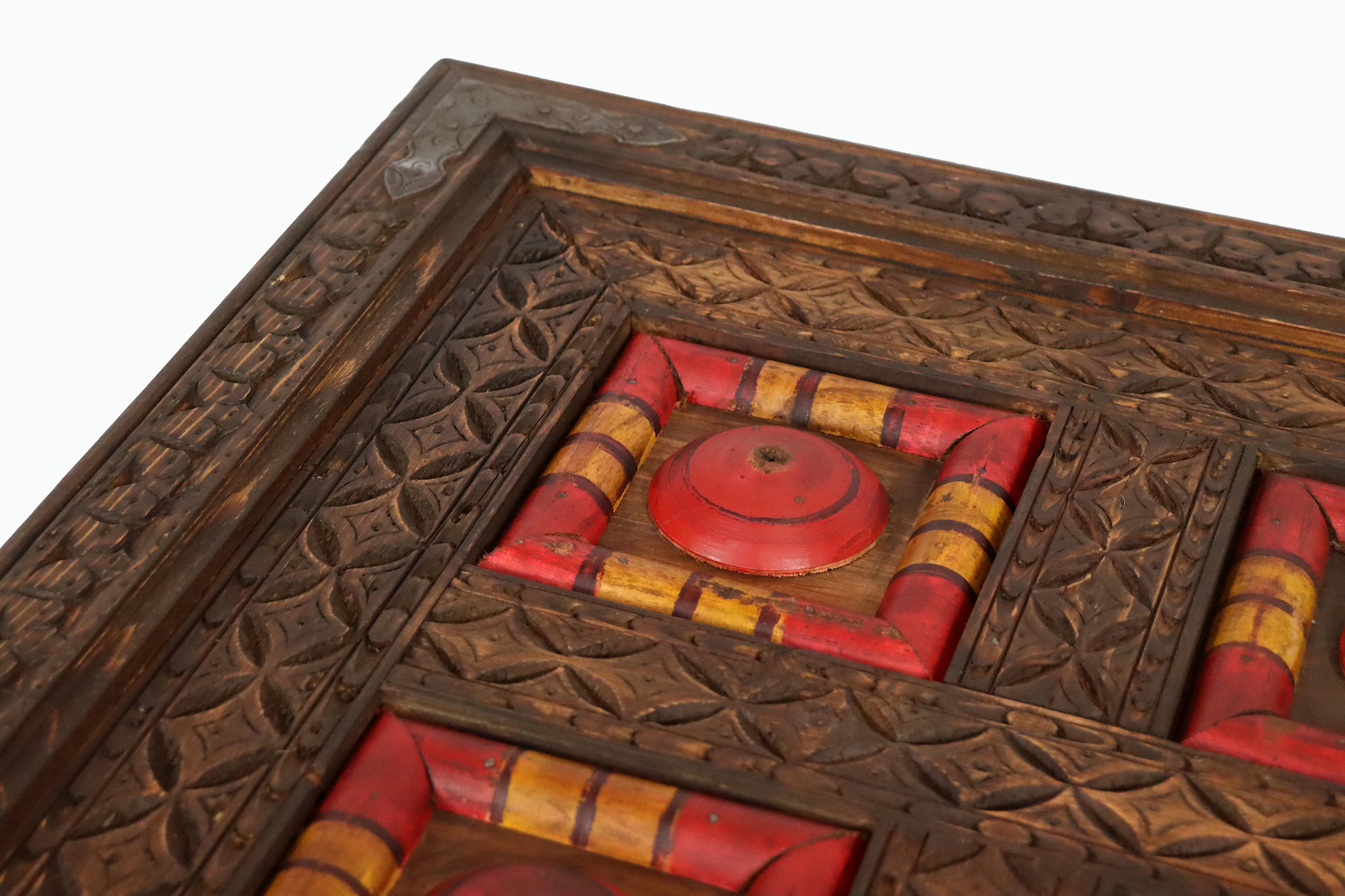 60x60 cm cm antique-look orient colonial solid wood hand-carved  table  Coffee Table living room table  from Afghanistan nuristan PJ