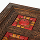 60x60 cm cm antique-look orient colonial solid wood hand-carved  table  Coffee Table living room table  from Afghanistan nuristan PJ
