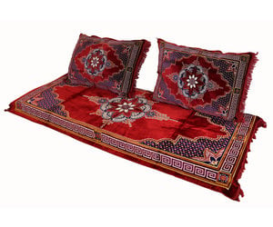 Set of 3 Pcs 1x Mattress + 2x cushions orient Afghan nomad pillow ru 