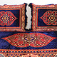 Set of 3 Pcs  1x Mattress  + 2x cushions orient Afghan nomad pillow rug seat floor cushion 1001-night Seating  majlis Toshak توشک  (Blue 23)