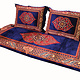 Set of 3 Pcs  1x Mattress  + 2x cushions orient Afghan nomad pillow rug seat floor cushion 1001-night Seating  majlis Toshak توشک  (Blue 23)