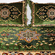 Set of 3 Pcs  1x Mattress  + 2x cushions orient Afghan nomad pillow rug seat floor cushion 1001-night Seating  majlis Toshak توشک  (Green 23)