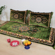 Set of 3 Pcs  1x Mattress  + 2x cushions orient Afghan nomad pillow rug seat floor cushion 1001-night Seating  majlis Toshak توشک  (Green 23)