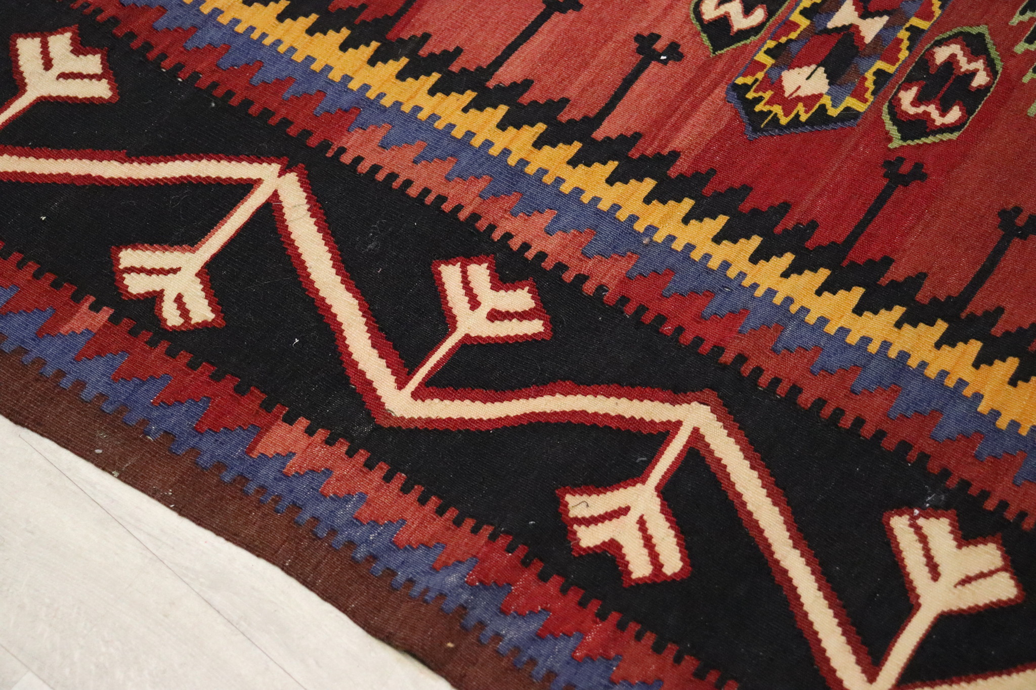 330x179 cm Antique very rare oriental Fine  nomadic caucasian Kilim rug No: 811