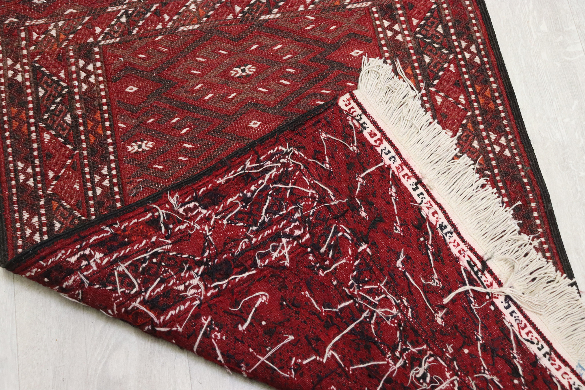 100x70 cm Antik handgewebte Nomaden turkmen yomud Sumakh kelim  No: -  788