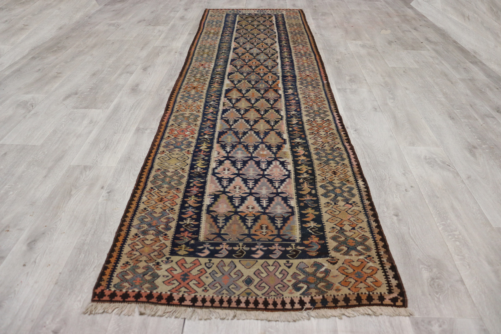 325x90 cm Antique rare oriental Fine  nomadic sarand Kilim rug No: 17