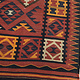 360x140  cm Antik handgewebte Nomaden Mokur kelim  No: MQ