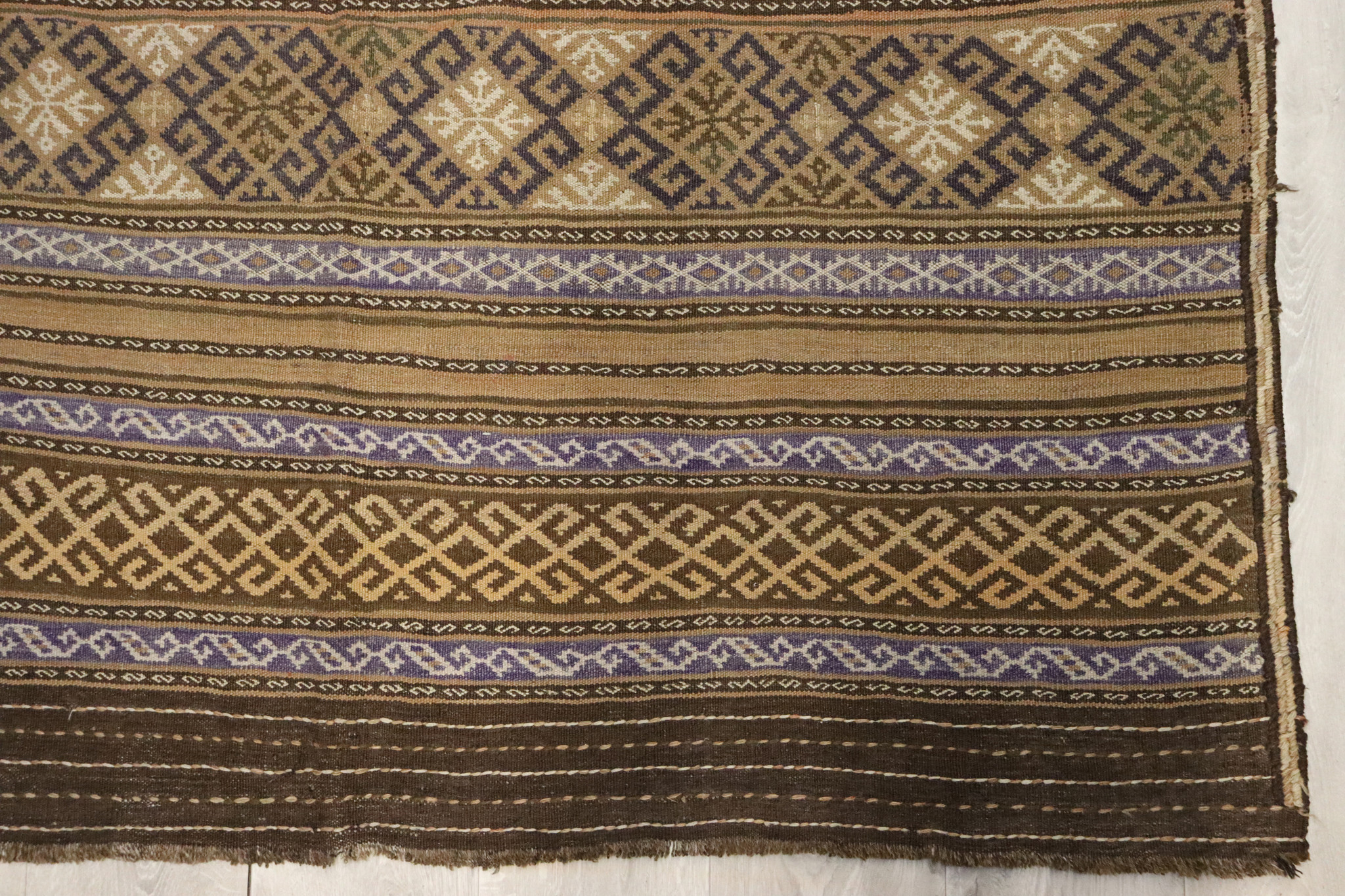 345x165 cm Afghan natural colors nomadic Sarma Kilim rug  No:  475