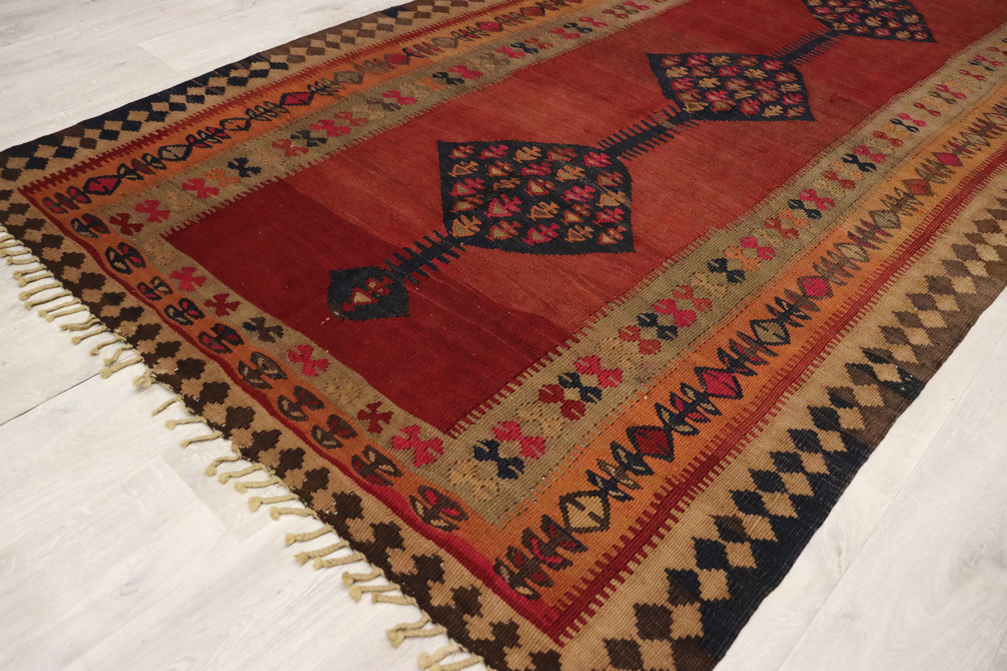 330x170  cm Antique rare oriental Fine  nomadic sarand Kilim rug No: -  400