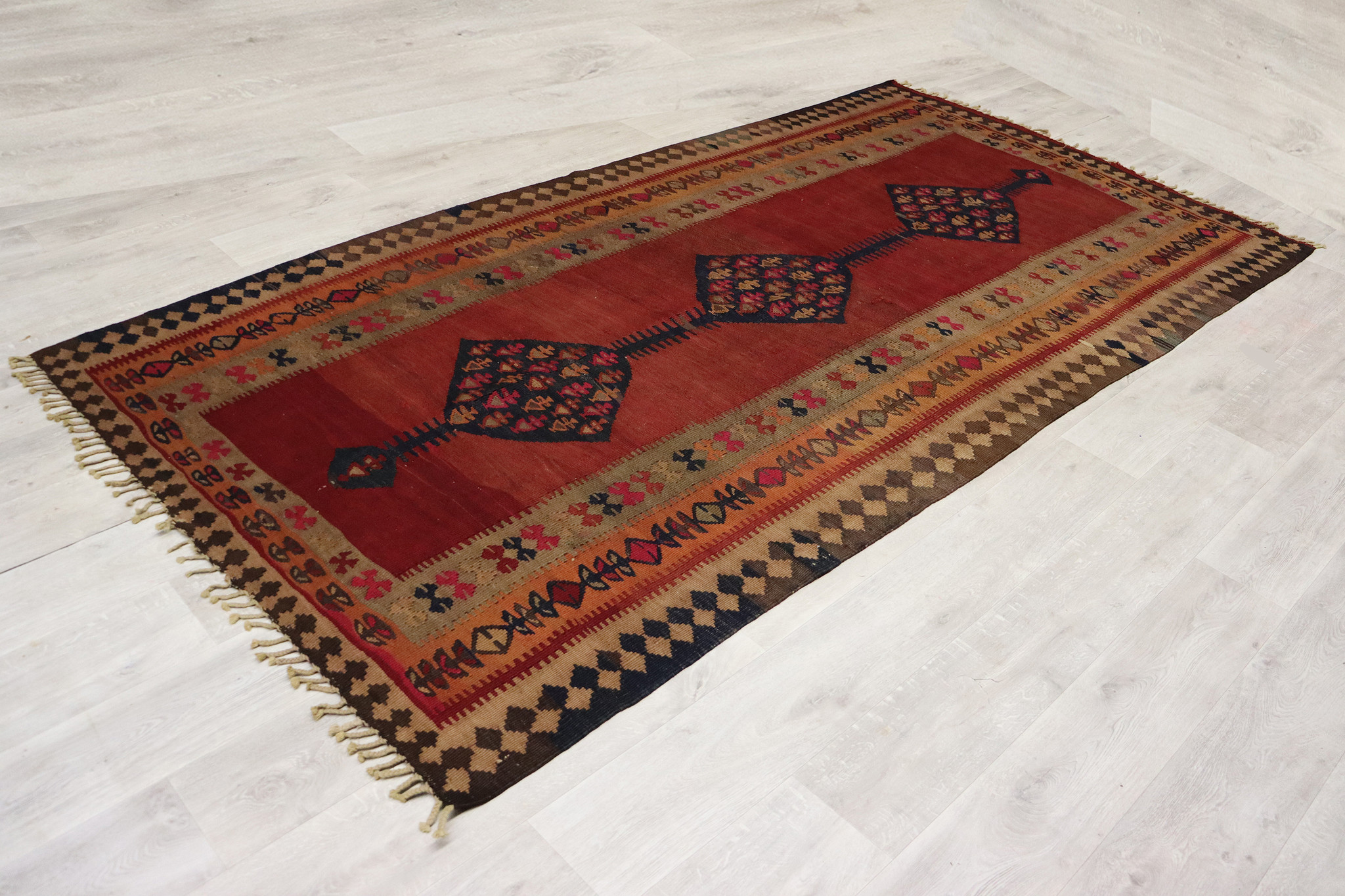 330x170  cm Antique rare oriental Fine  nomadic sarand Kilim rug No: -  400