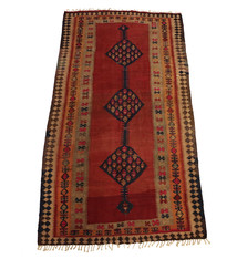 330x170  cm Antik handgewebte Nomaden sarand kelim  No: -400