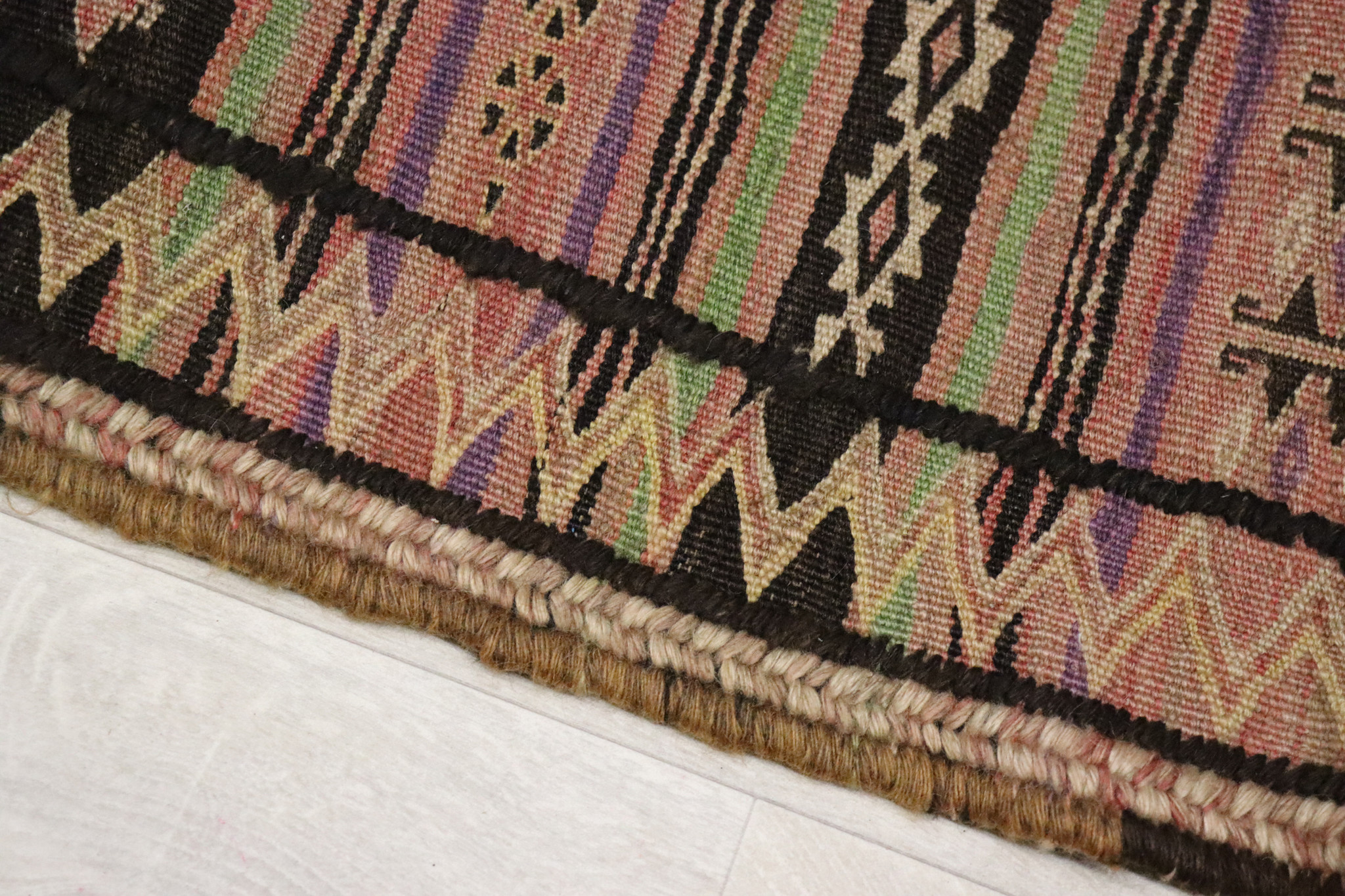 320x158 cm antike handgewebte orient kazak Teppich Nomaden kaukasische kelim No:65