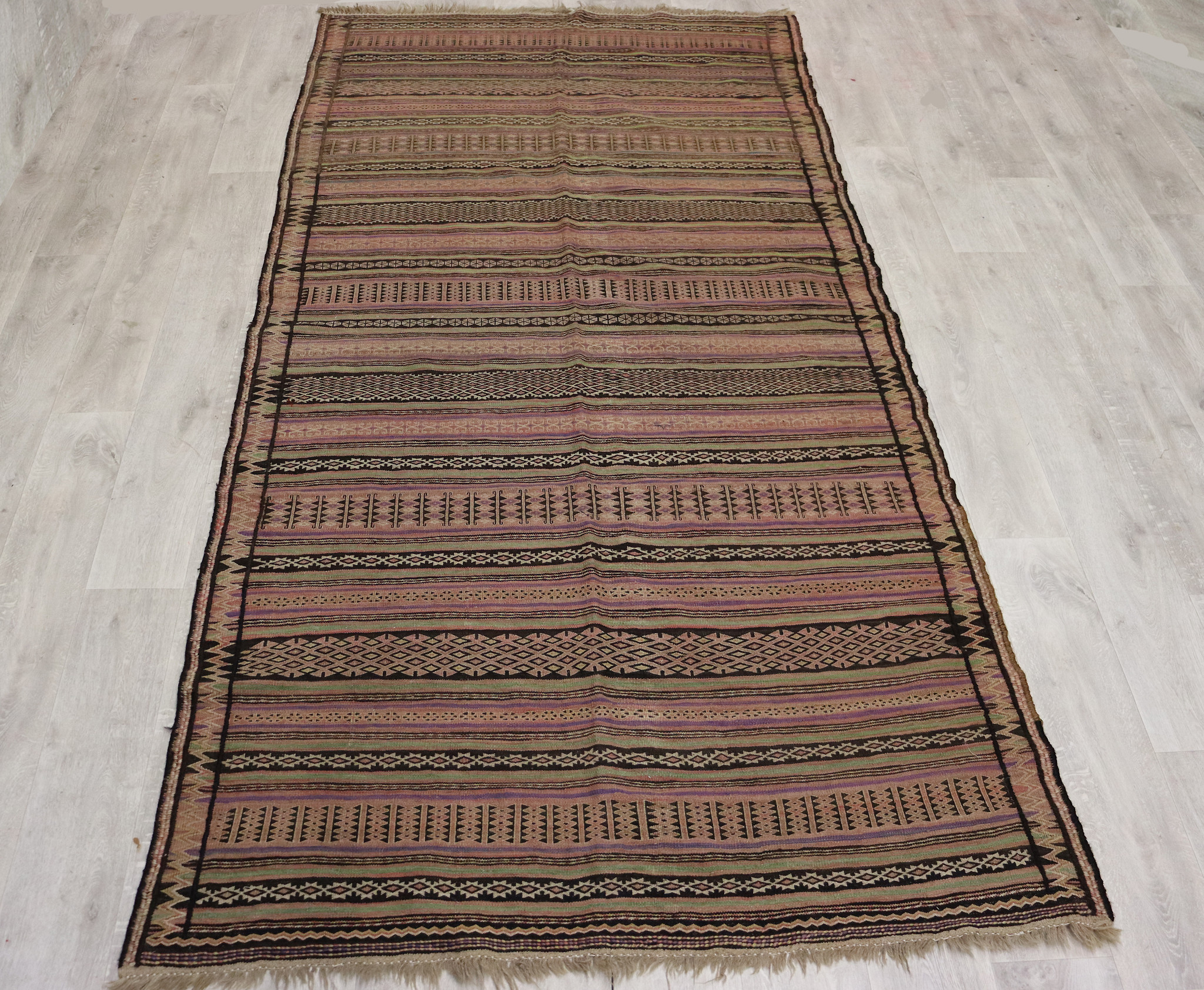 320x158 cm antike handgewebte orient kazak Teppich Nomaden kaukasische kelim No:65