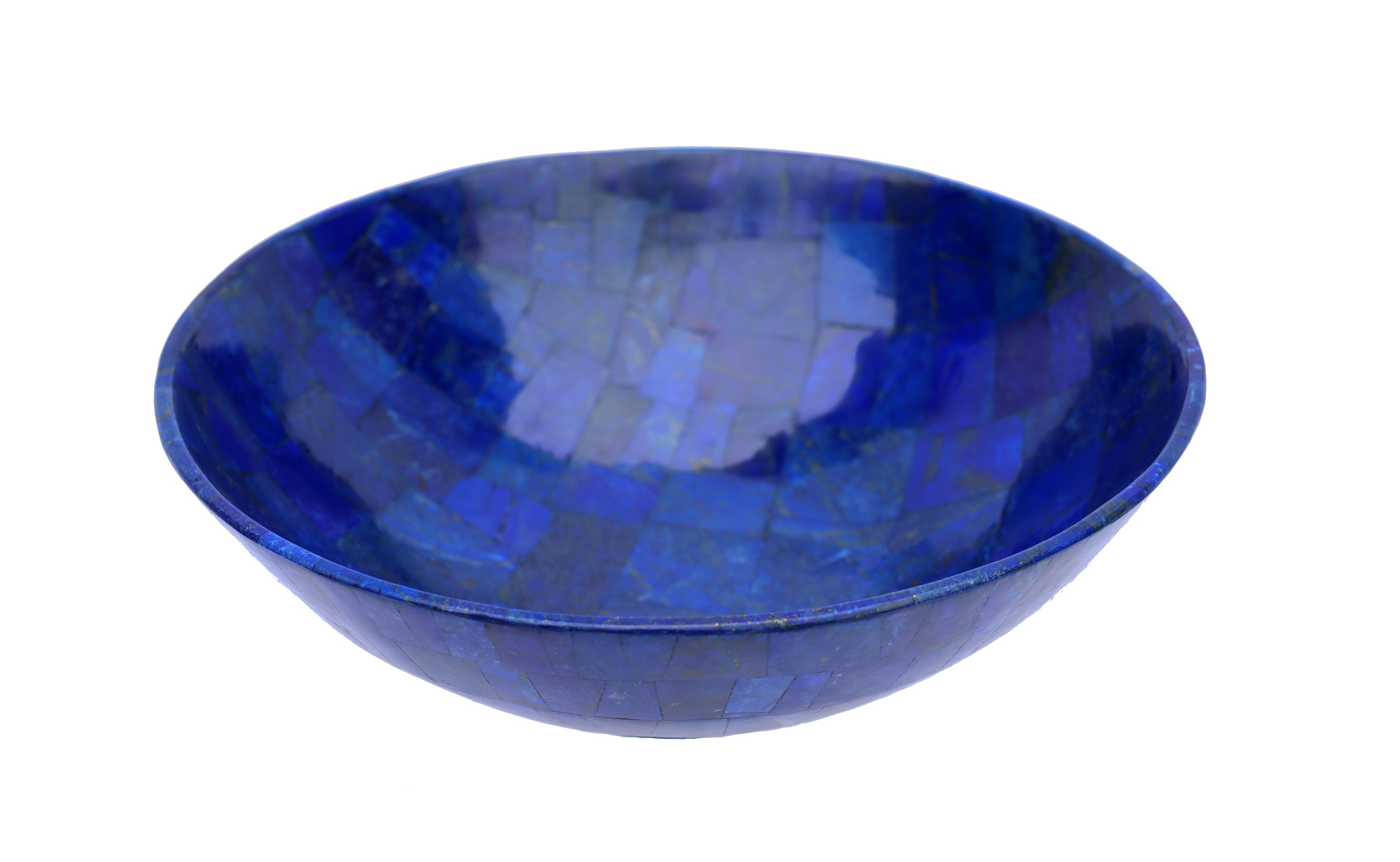 26 cm diameter Hand Crafted  Lapis Lazuli Gemstone Bowl cup from Afghanistan  L/23