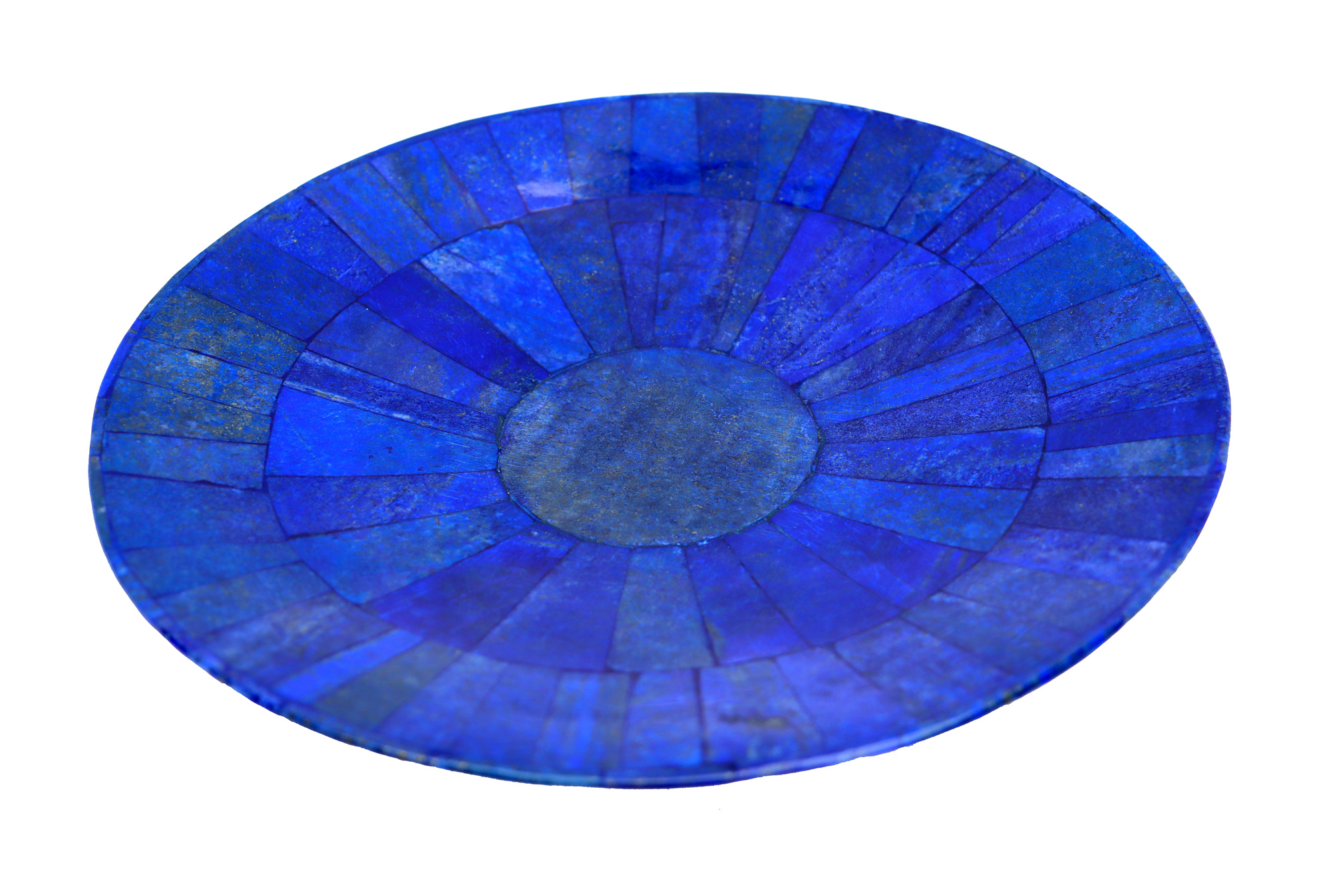 25 cm diameter Hand Crafted  Lapis Lazuli Gemstone Bowl cup from Afghanistan  23   - Plate