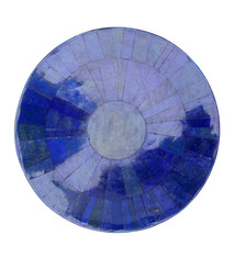 25 cm diameter Hand Crafted  Lapis Lazuli Gemstone Bowl cup from Afghanistan  23  - Plate