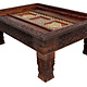 120x90 cm cm antique-look orient colonial solid wood hand-carved  table  Coffee Table   from Afghanistan nuristan 23-AA