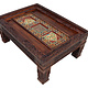 120x90 cm cm antique-look orient colonial solid wood hand-carved  table  Coffee Table   from Afghanistan nuristan 23-AA