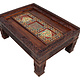 120x90 cm handgeschnitzt massivholz kolonialstil Wohnzimmertisch Tisch Couchtisch aus Afghanistan Nuristan Nr:23AA