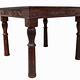90x90  cm solid wood hand-carved table dining table from Afghanistan nuristan9