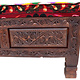 orientalische handgeschnitzte Massivholz orient ottoman Polsterbank Sessel sofa Bank Stuhl Couch Hocker Sitzbank mit Suzani Polsterung 23A