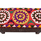 orientalische handgeschnitzte Massivholz orient ottoman Polsterbank Sessel sofa Bank Stuhl Couch Hocker Sitzbank mit Suzani Polsterung 23A