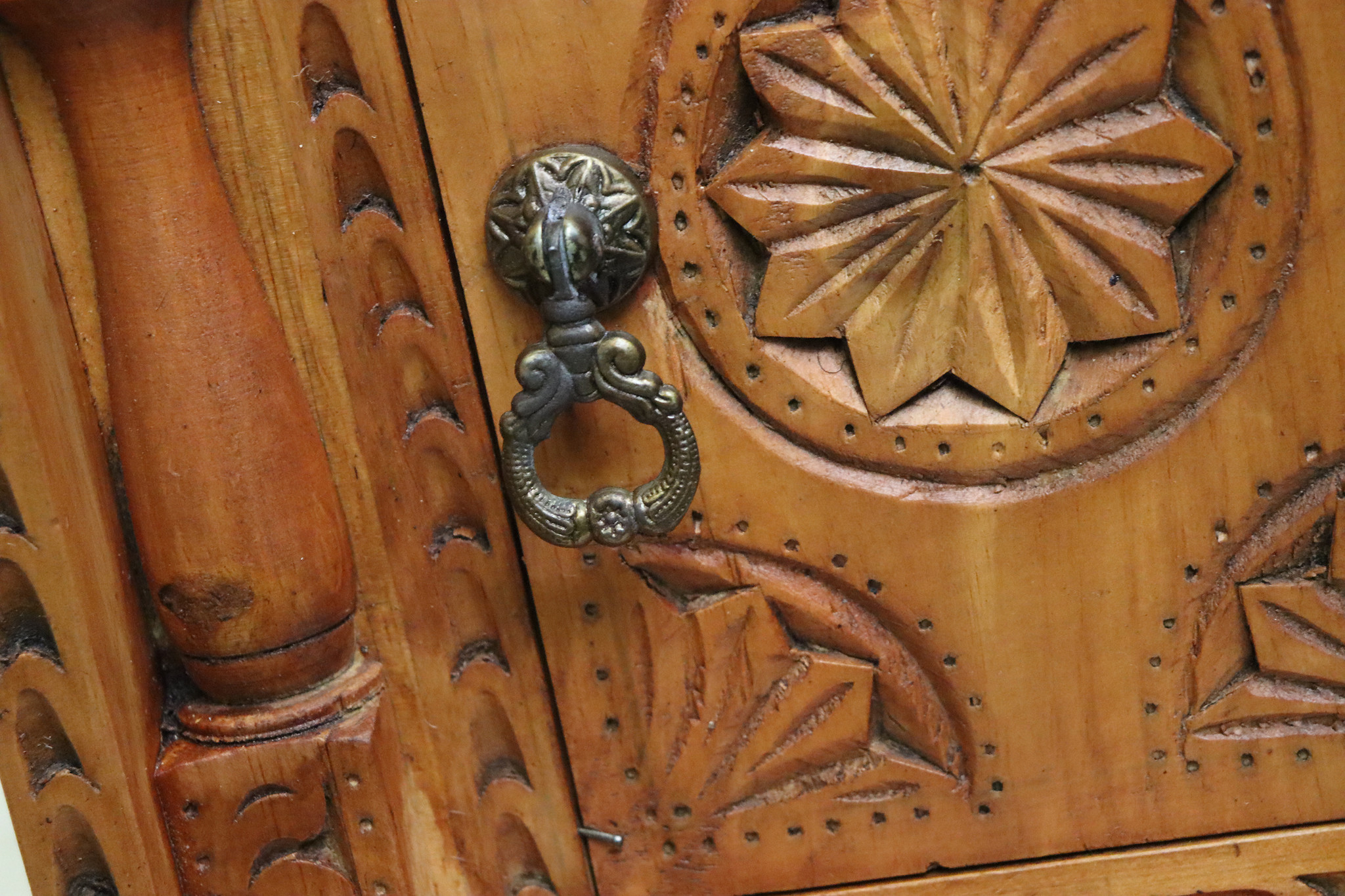 Key Box, Handmade Key Cabinet key wall holder wood key box Key Hanger Nuristan  Braun