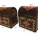 Vintage Retro Oriental Handicrafts Hand-Painted Solid Wood Treasure Country House Treasure Box Cabinet Wedding Chest Crate Sorting Box RAJ