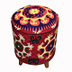 Vintage oriental luxurious Suzani stool chair stool seat cushion cushion stool pouf with antique Suzani upholstery Afghanistan 23/A