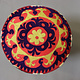 Vintage orientalische luxuriöse Suzani Hocker Stuhl Sitzhocker Sitzkissen cushion Stool Pouf mit antike Suzani Polsterung Afghanistan 23/A