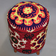 Vintage oriental luxurious Suzani stool chair stool seat cushion cushion stool pouf with antique Suzani upholstery Afghanistan 23/A