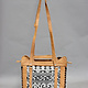Rare Handmade Leather and Suzani Women's Shoulder Bag handbag shopper from Kabul Afghanistan No:23-3