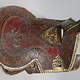 Rare Antique islamic Turkish Ottoman or  Uzbek turkmen polychrome lacquer Wooden horse Saddle 17th/18th century No: walid