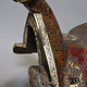 Rare Antique islamic Turkish Ottoman or  Uzbek turkmen polychrome lacquer Wooden horse Saddle 17th/18th century No: walid