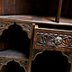 antique-look Hand carved solid wood Hand Carved orient vintage wooden  corner cabinet bookshelf  corner shelf from Afghanistan Nuristan 23/A