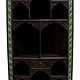 antique-look Hand carved solid wood Hand Carved orient vintage wooden  corner cabinet bookshelf  corner shelf from Afghanistan Nuristan 23/B