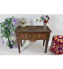 antique-look Hand Carved orient vintage wooden dressing table  console table  from Afghanistan Nuristan NR/PJ