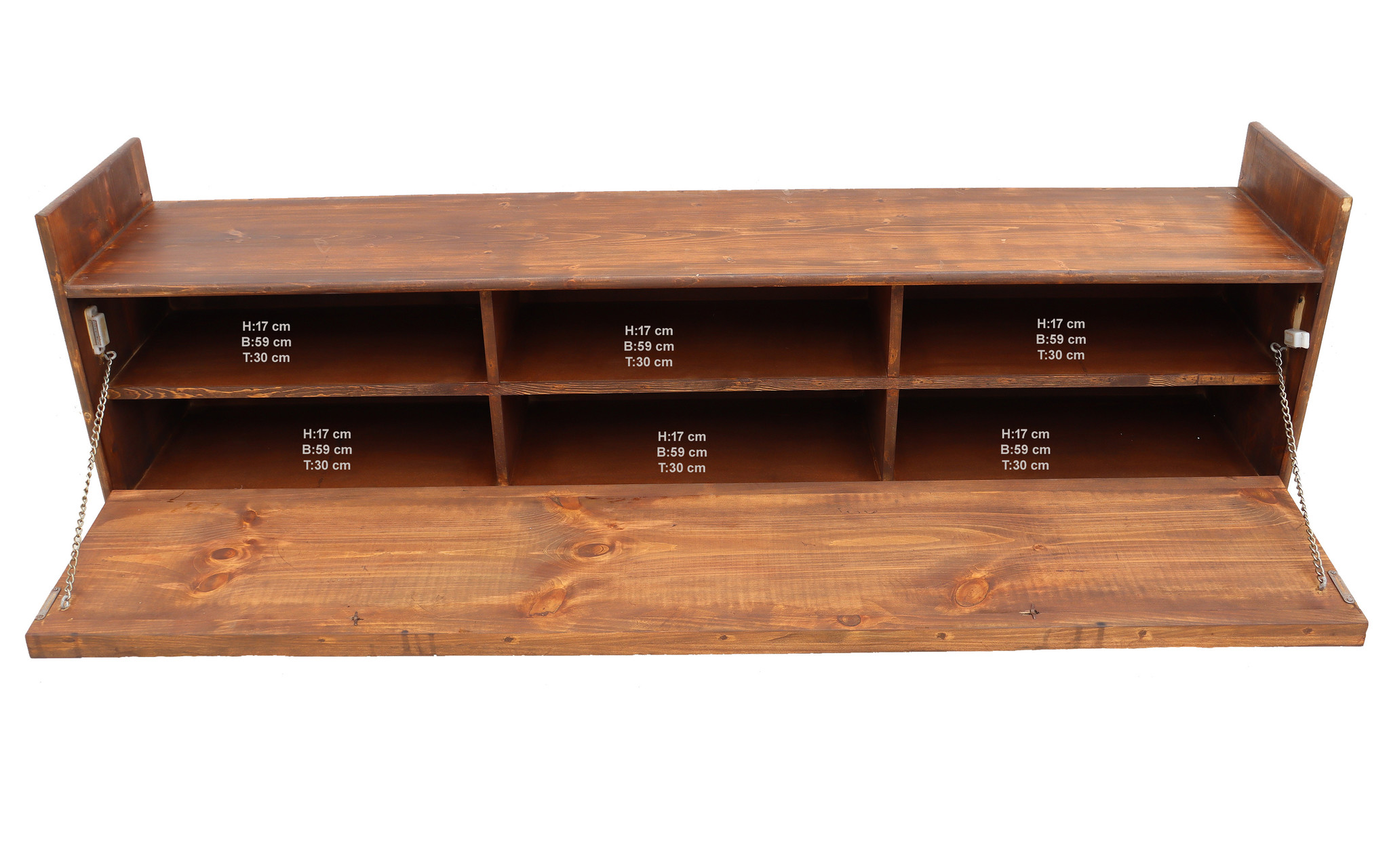 antique-look  solid wood TV dresser, hall cabinet, console lowboard Shoe cabinet Nuristan  23/B