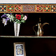 antik-look massivholz Landhaus Schrankwand Wohnwand Regalwand Regal Schrank bücherregal Afghanistan Mit Mogul Relief Miniaturmalerei 23/RAJ