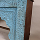 antique-look Hand Carved orient vintage wooden dressing table  console table lowboard  shabby Blue