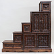Hand Carved orient vintage wooden  stair cupboard stair Dresser step cupboard step cabinet Nuristan Afghanistan