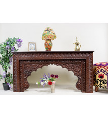 Massivholz handgeschnitzte konsolentisch Flurtisch schminktisch  Nuristan